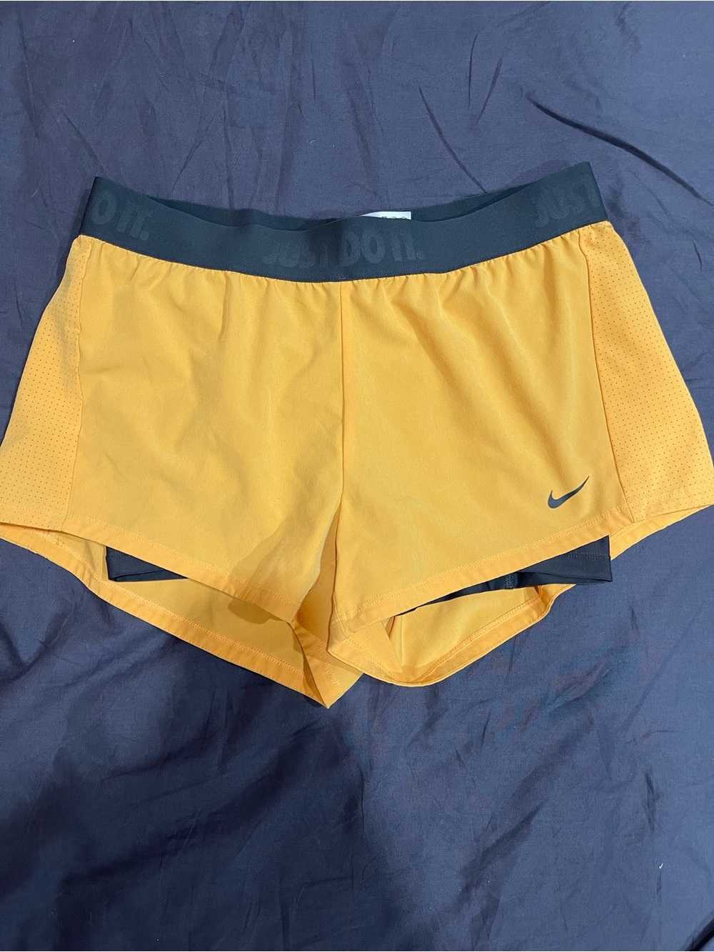Nike Women's Yellow Athletic Shorts